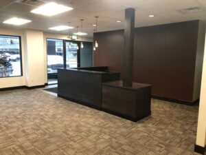 Seattle Commercial Interior reception desk Remodeled