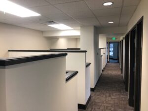 Seattle Commercial Interior Remodel Hall Way and Work Stalls